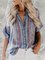 Short Sleeve Printed Cotton-Blend Vintage Shirts & Tops