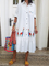 Printed Shirt Collar Casual Dresses