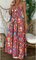 Cotton-Blend Sleeveless Floral Dresses