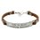 Alloy engraved letter simple leather bracelet