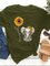 Round Neck Cotton-Blend Short Sleeve Shirts & Tops