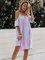 Pink Shift Ombre/tie-Dye Cold Shoulder Dresses