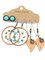 3Pcs Set Vintage Elegant Alloy Turquoise Earrings