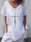 Casual Plus Size Raglan Sleeve V Neck Shirts Tunic Tops