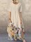 Boho A-Line Short Sleeve Crew Neck Vintage Maxi Dresses