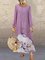 Vintage A-Line Long Sleeve Floral-Print Boho Maxi Dresses