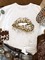 Holiday Crew Neck Shift Short Sleeve Shirts & Tops