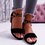 Adjustable Buckle Artificial Suede Chunky Heel Leopard Summer Sandals
