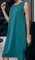 Blue Crew Neck Sleeveless Shift Solid Dresses