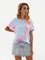 Pink Crew Neck Casual Cotton-Blend Shirts & Tops