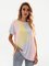 Yellow Cotton-Blend Short Sleeve Ombre/tie-Dye Crew Neck Shirts & Tops