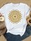 Plus Size Casual Short Sleeve Crew Neck Shirts & Tops