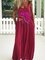 Wine Red Shift Spaghetti Holiday Dresses