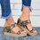 Women Slide Wedge Heel Spring Pu Slippers