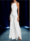 Women Cold Shoulder Halter Sleeveless Shift Solid Holiday One-Pieces