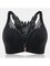 Plus Size Wireless Rose Embroidery Back Front Closure Lace Thin Gather Comfy Bras