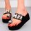 Rhinestone Slip-On Flip-flops Womens Platform Slippers