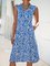Women Floral Pockets Shift Casual Summer Dresses