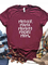 Crew Neck Short Sleeve Letter Shirts & Tops
