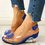 Summer Women Casual Daily Comfy Flower Wedge Middle Heel Sandals