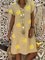 Cotton-Blend Short Sleeve V Neck Dresses