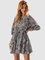 Black White Boho Chiffon Ombre/tie-Dye Dresses