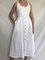 Women Caftan Pockets Buttoned Shift Linen Dresses