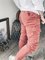Pink Casual Cotton Pockets Pants
