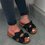 Women Comfy Double Bowknot Slip On Sandals