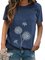 Crew Neck Printed Floral Short Sleeve T-Shirts & Tops