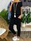 Black Casual Plain Crew Neck Short Sleeve Jumpsuits