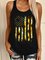 Black Casual Printed Vests