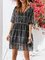 Black Short Sleeve Chiffon Dresses