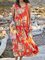 Women Floral Caftan Casual Summer Dress