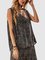 Black Floral Boho Sleeveless Shirts & Tops