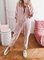 Pink Casual Linen Shift Shirt Collar One-Pieces