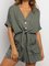 Solid Button Jumpsuits