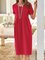 Women Caftan Pockets Shift Solid Casual Dresses