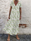 Plus size Floral Printed Holiday Dresses