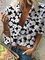 White Floral-Print Floral Shift Boho Shirts & Tops