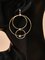 Golden Round Geometry Simply Style Earrings