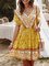 V Neck Dresses A-Line Holiday Vintage Mini Dress