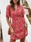 V Neck Dresses Date Floral-Print Floral Mini Dress