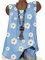O-Neck Sleeveless Floral Shirts & Tops