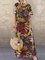Vintage Floral Crew Neck Printed Short Sleeve Maxi Dresses