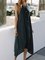 Green Casual Plain Dresses