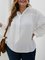 White Tie-Neck Long Sleeve Shirts & Tops