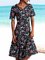 Plus Size Midi Dress Printed Floral Summer Dresses