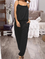 Casual Plain Sleeveless Crew Neck Pockets Jumpsuits