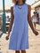 Cotton Comfory Round Neck Knee-length Dress
